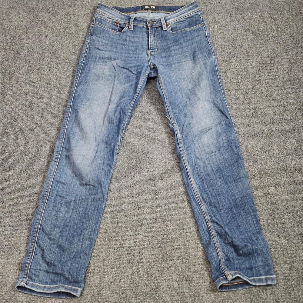DU/ER L2X Slim Fit Jeans Mens 31x30 Blue Denim Minimalist Outdoor Performance